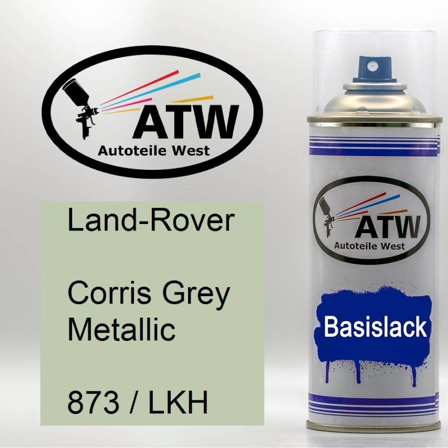 Land-Rover, Corris Grey Metallic, 873 / LKH: 400ml Sprühdose, von ATW Autoteile West.